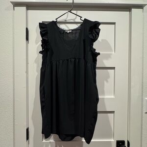 Umgee Black Textured Dress